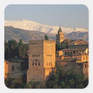 Adesivo Quadrado Alhambra; Granada; Andaluzia, Espanha, Serra