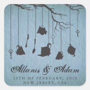 Adesivo Quadrado Alice no País das Maravilhas