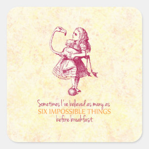 Adesivo Quadrado Alice no País das Maravilhas