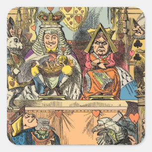 Adesivo Quadrado Alice no País das Maravilhas Cheshire Cat Caracter