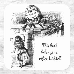 Adesivo Quadrado Alice no País das Maravilhas, Humpty Dumpty Bookp