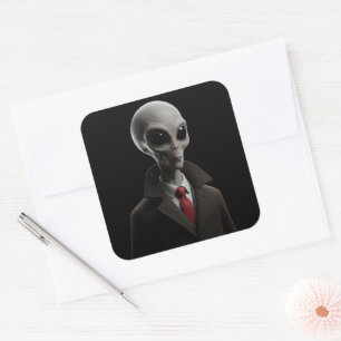 Adesivo Quadrado Alienígena moderna