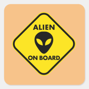 ADESIVO QUADRADO ALIENÍGENA ONBOARD FUNNKERS