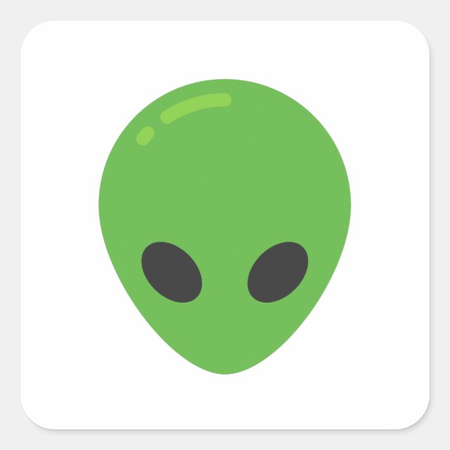 Adesivo Quadrado aliens emoji (Frente)
