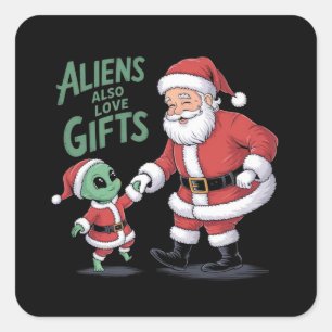 Adesivo Quadrado Aliens Também Adoram Ofertas Engraçadas De Aliens