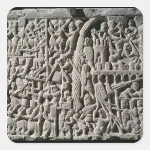 Adesivo Quadrado Alivio que descreve o cerco de Carcassonne