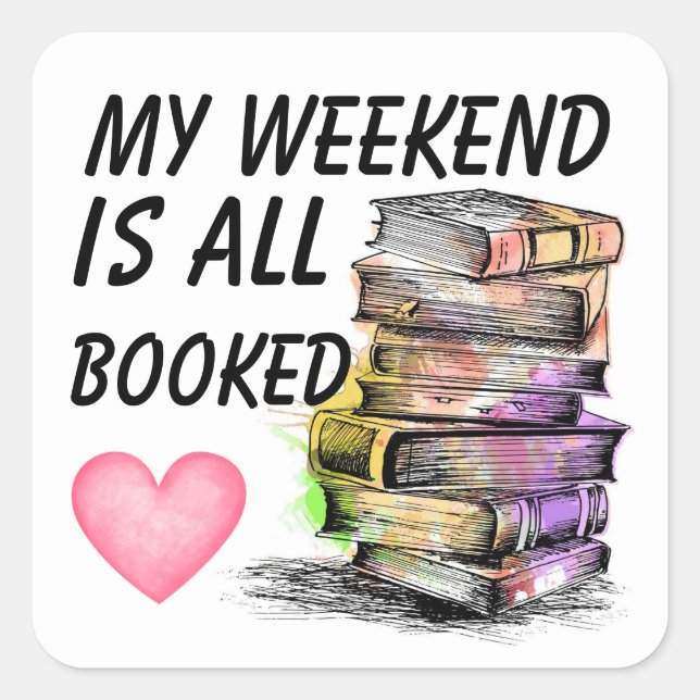 Adesivo Quadrado All Booked  (Frente)