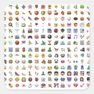 Adesivo Quadrado All iPhone/iOS emojis