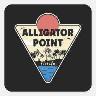 Adesivo Quadrado Alligator Point Florida Seashore