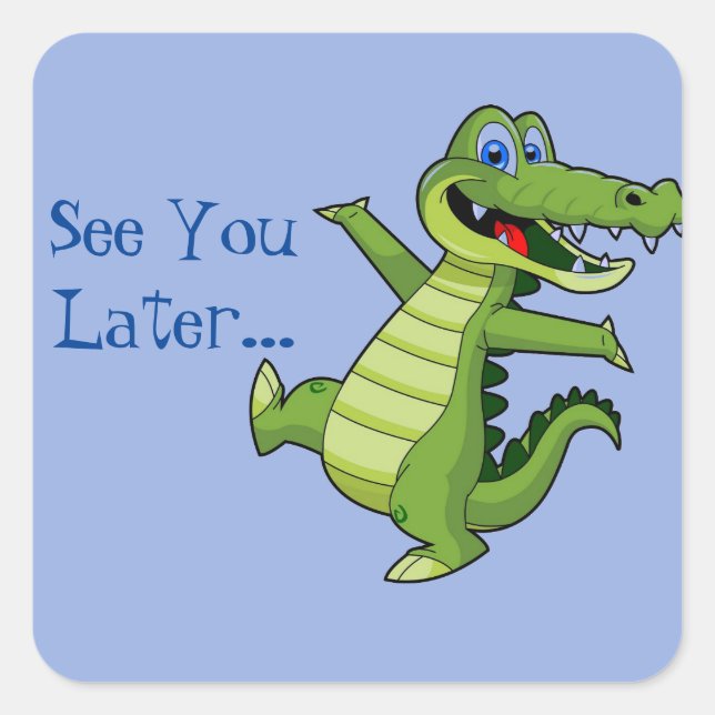 Adesivo Quadrado Alligator Stickers (Frente)