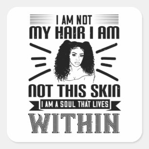 Adesivo Quadrado Alma e pele BLM que vive dentro