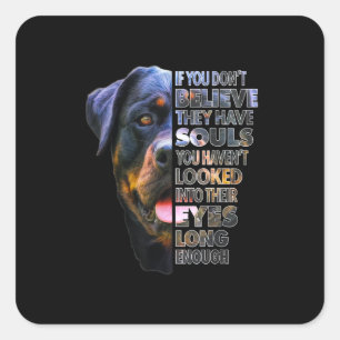 Adesivo Quadrado Alma Rottweiler Eu Adoro Cachorros Rotativos