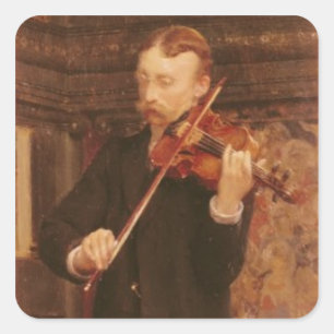 Adesivo Quadrado Alma-Tadema   Maurice Sons tocando violino
