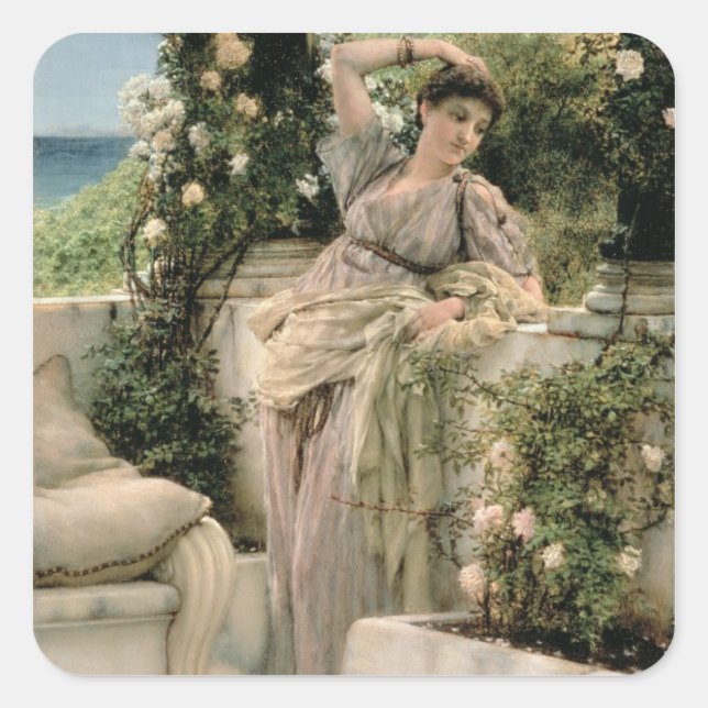 Adesivo Quadrado Alma-Tadema | "Rosa de todos os Rosas, 188 (Frente)