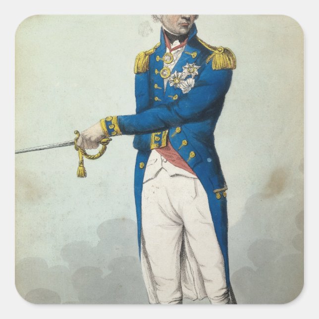 Adesivo Quadrado Almirante Horatio Nelson (Frente)