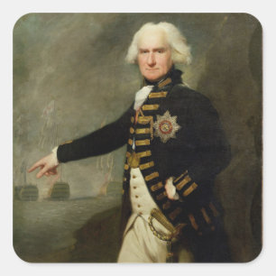 Adesivo Quadrado Almirante Lord Bridport (1727-1814) c.1795 (petról