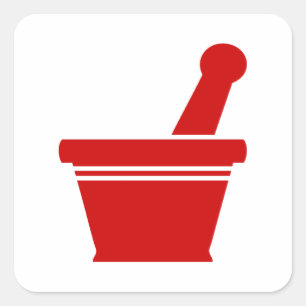 Adesivo Quadrado Almofariz & pilão