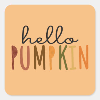Adesivo Quadrado Alô Pumpkin Sticker