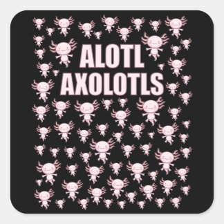 Adesivo Quadrado Alotl Axolotls, Muitos Axolotls