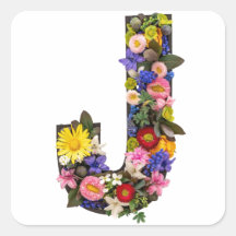 Alphabet letters flowers 