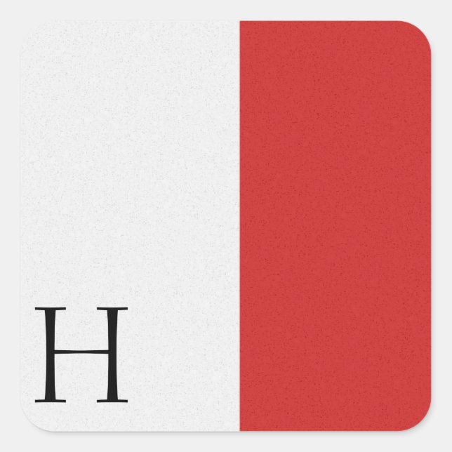 Adesivo Quadrado Alphabet Sticker H (Frente)