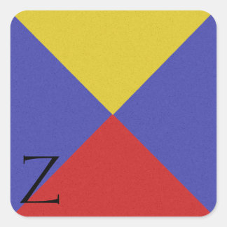 Adesivo Quadrado Alphabet Sticker Z Sinal Náutico