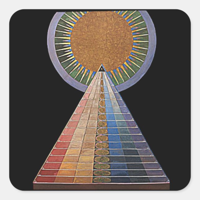 Adesivo Quadrado Altarpart de Hilma af Klint, Fine Art (Frente)