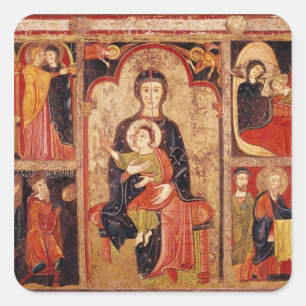Adesivo Quadrado Altarpiece de St. Maria de Avila