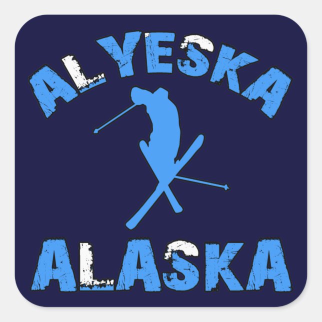 Adesivo Quadrado Alyeska, Alasca (Frente)