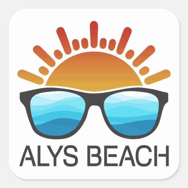 Adesivo Quadrado Alys Beach Sunglass (Frente)