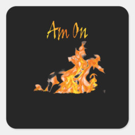 Adesivo Quadrado Am on Real Fire