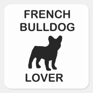 Adesivo Quadrado amante de buldogue francês