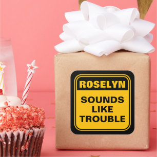 Adesivo Quadrado Amarelo engraçado parece sinal de cuidado com prob