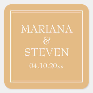 Adesivo Quadrado Amarelo Minimalista Moderno