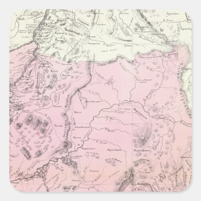 Adesivo Quadrado Amazonas, Venezuela (Frente)