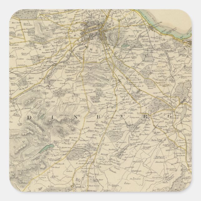 Adesivo Quadrado Ambientes de Edimburgo (Frente)