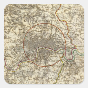 Adesivo Quadrado Ambientes de Londres