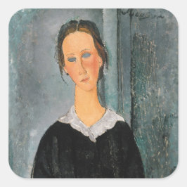 Adesivo Quadrado Amedeo Modigliani - Servant Girl