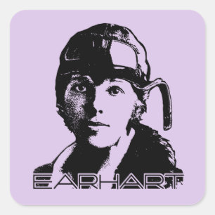 Adesivo Quadrado Amelia Earhart