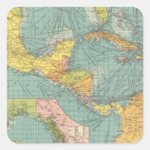 Adesivo Quadrado América Central