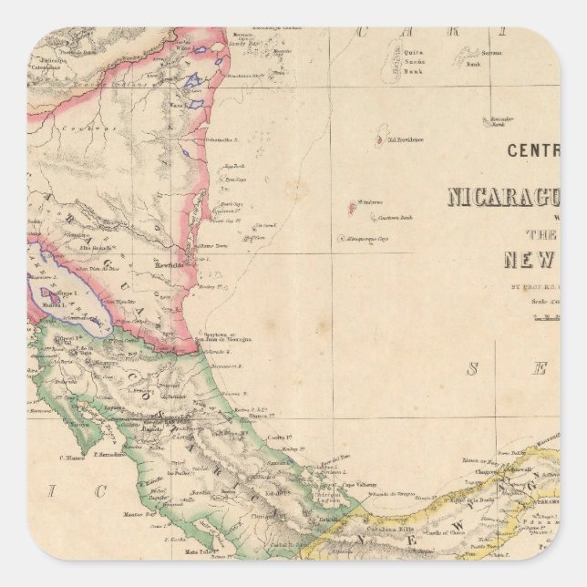 Adesivo Quadrado América Central 9 (Frente)