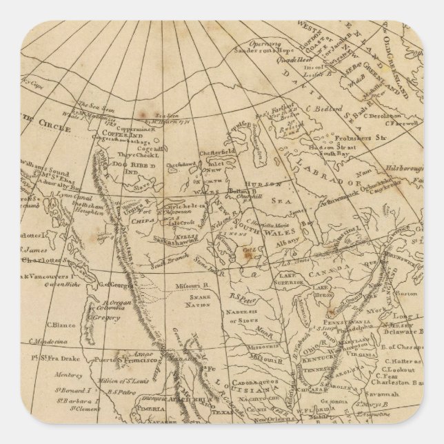 Adesivo Quadrado América do Norte 15 (Frente)