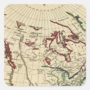 Adesivo Quadrado América do Norte com limites traçados