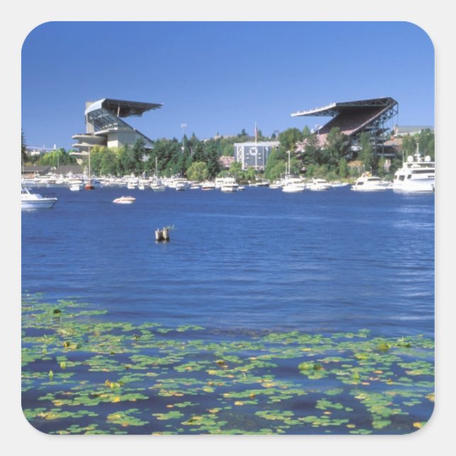 Adesivo Quadrado América do Norte, EUA, Estado de Washington, Seatt (Frente)