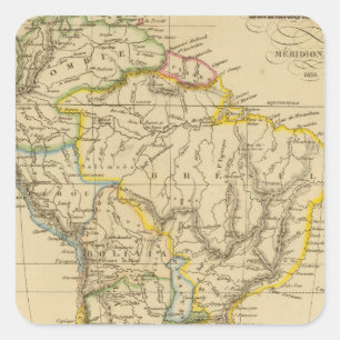 Adesivo Quadrado Ámérica do Sul 18