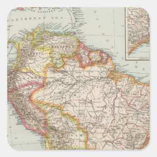 Adesivo Quadrado Ámérica do Sul 2