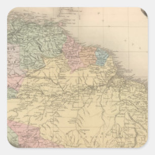 Adesivo Quadrado América do Sul e Norte