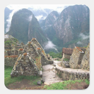 Adesivo Quadrado América do Sul, Peru, Machu Picchu
