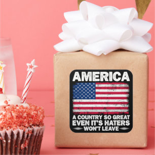 Adesivo Quadrado América Um País Tão Excelente Que Bandeira Dos Eua