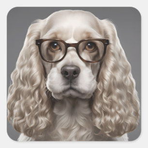 Adesivo Quadrado American Cocker Spaniel